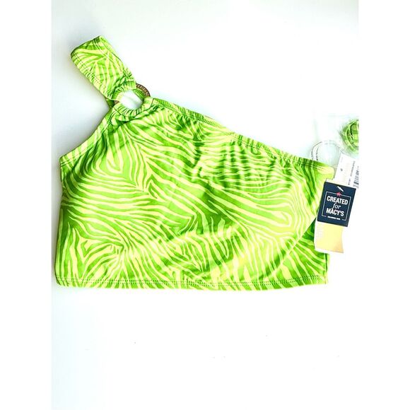 NWT MICHAEL Michael Kors women's animal-print halter swimsuit top, in a vibrant - Picture 2 of 7